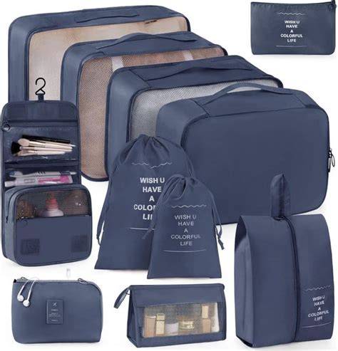 Packing cubes en wasmiddelen voor reizen