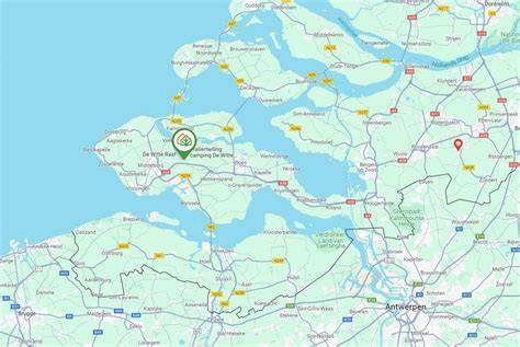 kaart van Veerse Meer en Paardekreek locatie