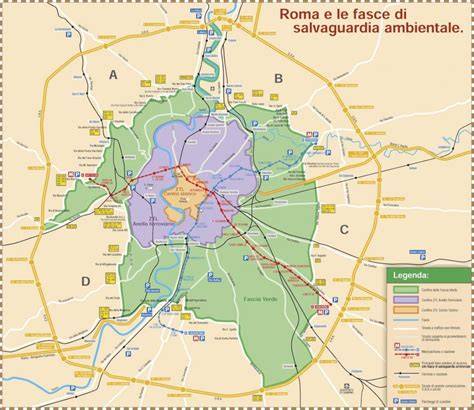 kaart van Rome met ZTL zones