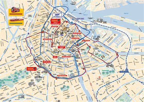 kaart Calgary en Amsterdam route