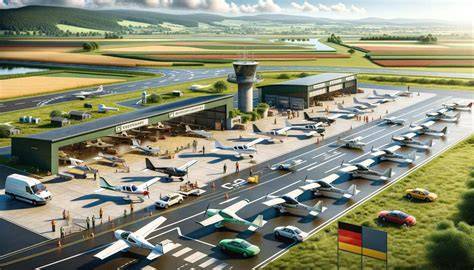 regionale Duitse luchthavens en parkeermogelijkheden