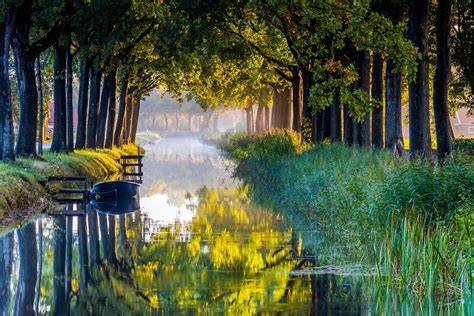 Betuwse omgeving met rivieren en wandelpaden