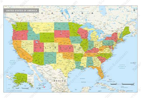 kaart USA met vluchtdeals