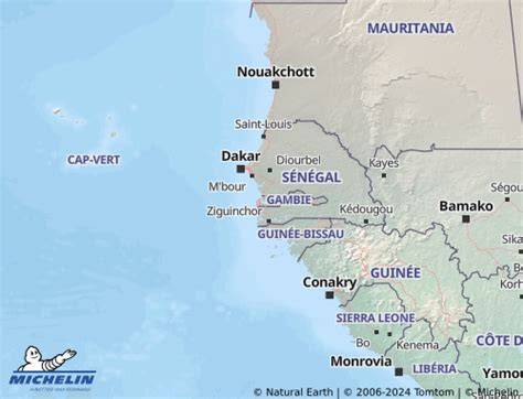 Overzicht luchtvaartmaatschappijen naar Gambia kaart