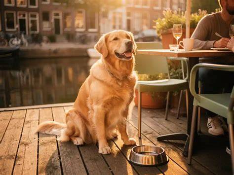 restaurant met hondvriendelijk beleid (illustratie)