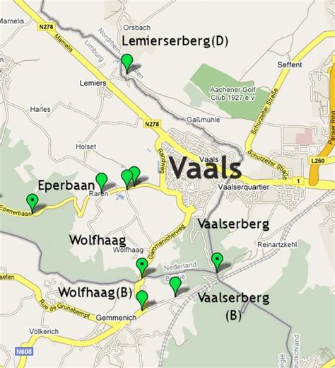 kaart Vaals en omgeving