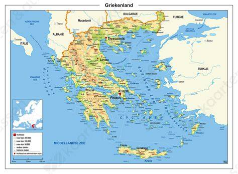 illustratieve kaart van ACSI-routes door Griekenland en omgeving