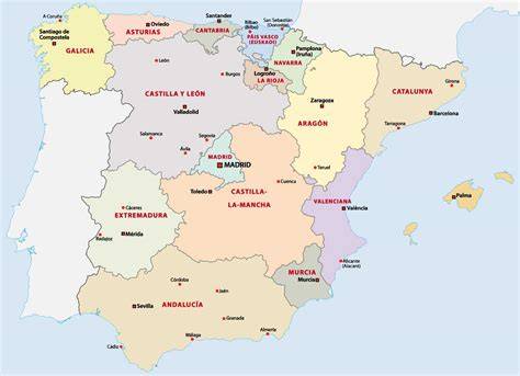 infographic: regio's en parken in Spanje overzicht