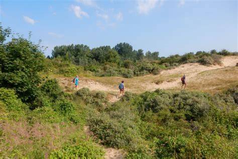fiets- en wandelroutes langs de kust