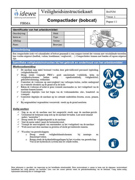 instructiekaart voor camperverhuur