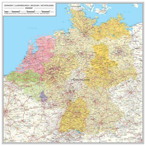 kaarten en routes langs Duitse vakantieregio’s
