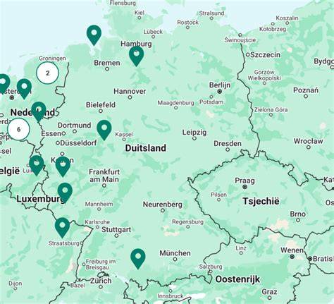 kaart overzicht bestemmingen en prijzen