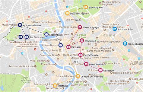 Rome bezienswaardigheden kaart en routes