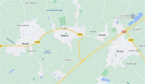 kaart en omgeving van Hapert en de Brabantse Kempen
