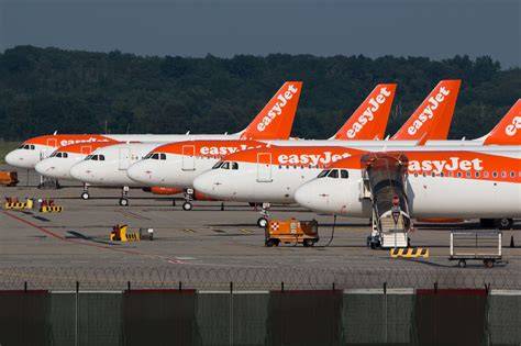 Infographic over EasyJet-fleet en bases