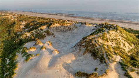 beeld van Nederlandse kuststranden en duinen