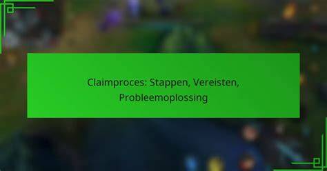 Diagram van stappen PIR en claimproces