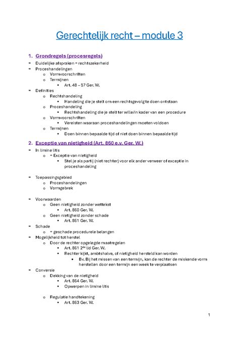 Samenvatting van rechten en termijnen