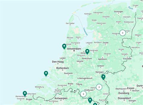 kaart van Nederlandse vakantieparken