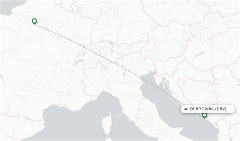 transavia Dubrovnik route kaart