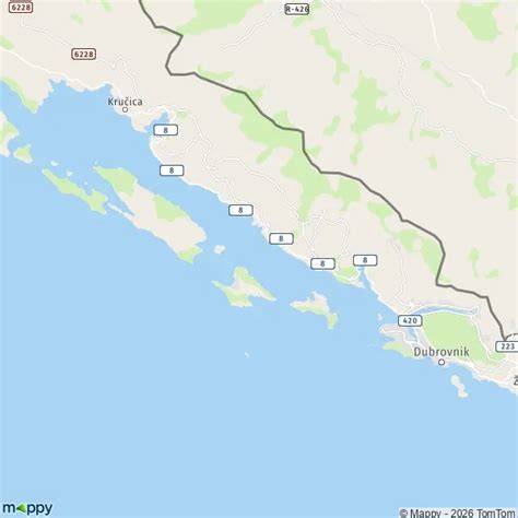 Dubrovnik vliegwter met tussenstops kaart