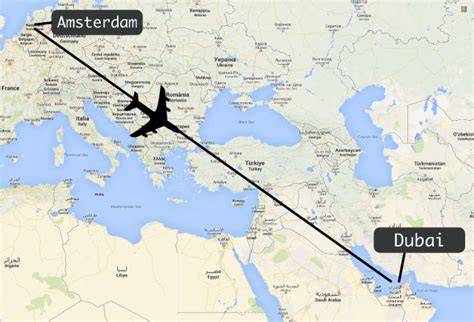 Overzicht bestemmingen en tussenstops naar Dubai