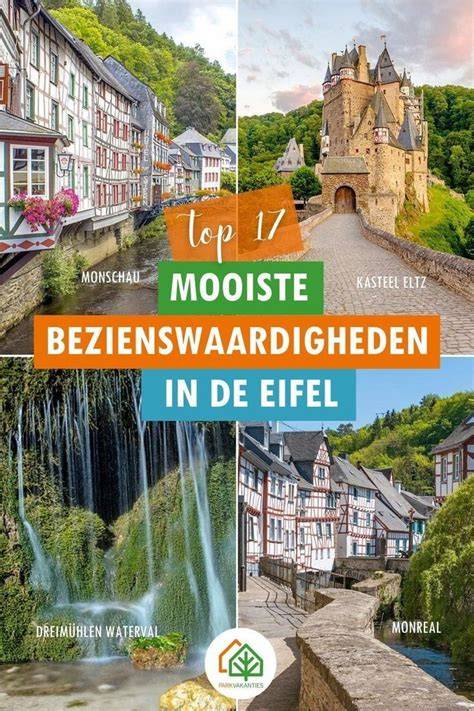 kaart van Eifel met belangrijkste bezienswaardigheden
