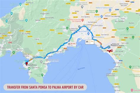Transferopties Mallorca luchthaven naar Santa Ponsa infographic