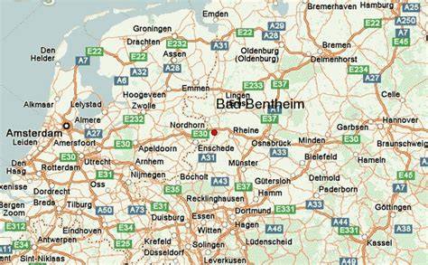 kaart Bad Bentheim en omgeving