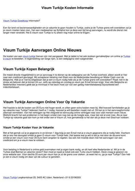 aanvraagproces visum Turkije