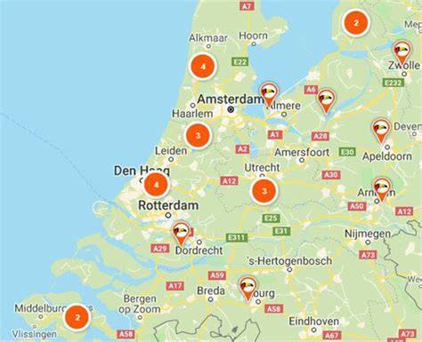 infographic over Van der Valk locaties in Nederland