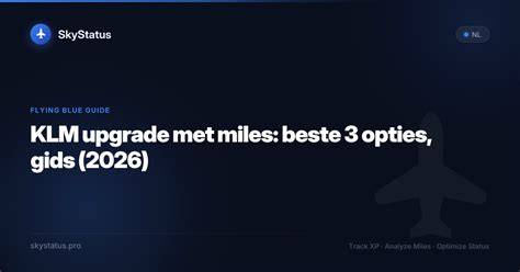 Infographic: Flying Blue upgrade overzicht