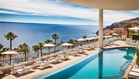 Madeira strand en hotels (visualisatie van strandfaciliteiten)