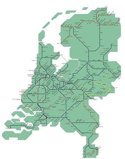 plattegrond en nabijheid van treinen
