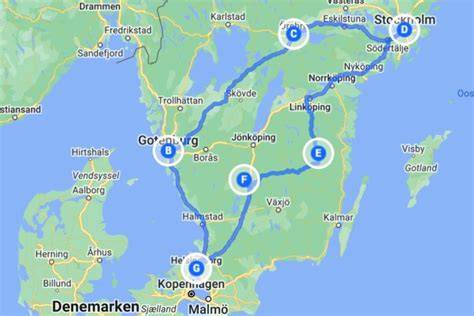 overzicht autovakantie tips Zweden kaart