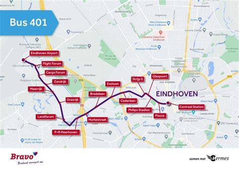 route naar Eindhoven Airport infographic