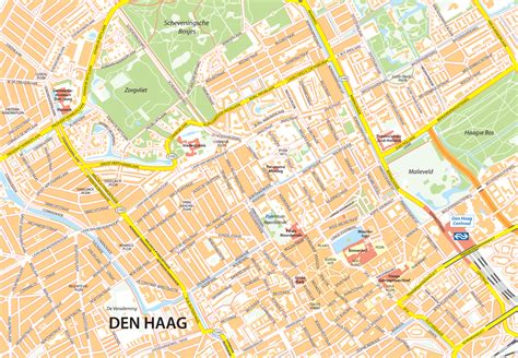 Den Haagse bezienswaardigheden kaart