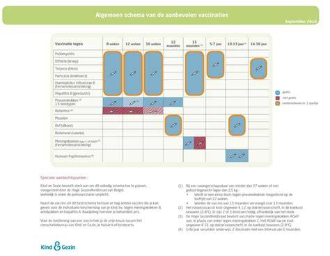 schema voorbeeld vaccinatieschema