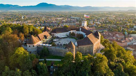 Ljubljana kasteel en Prešerenplein
