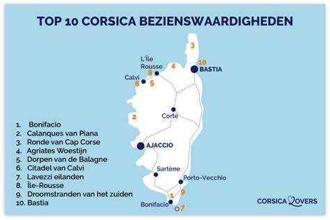 Kaart van de camping en nabijgelegen bezienswaardigheden