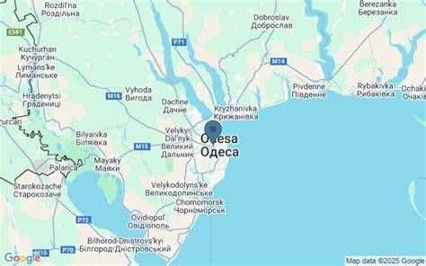 kaart van Odessa en omgeving voor reizigers