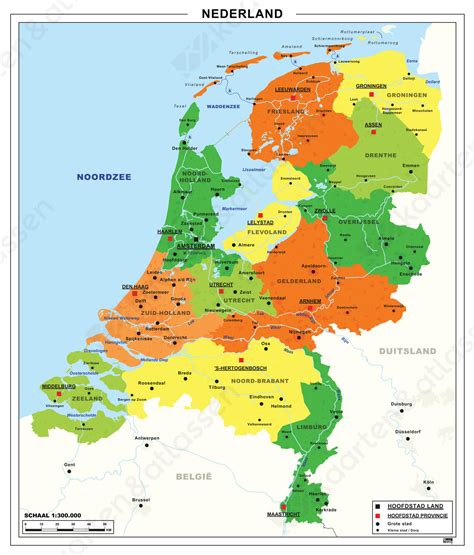 kaart van Nederlandse steden en grenzen