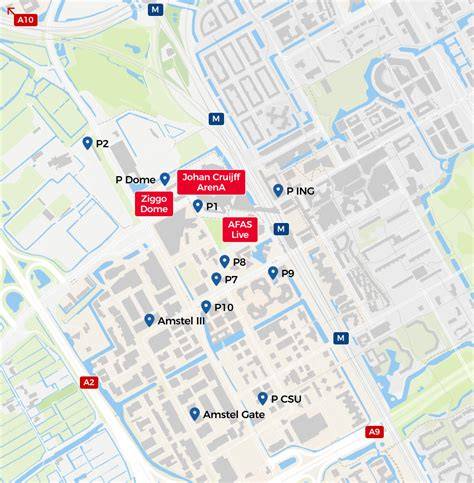 kaart en parkeerplaatsen bij diplomatieke locaties