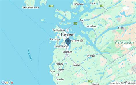 kaart van Stavanger en Lysefjord (infrastructuur en bezienswaardigheden)