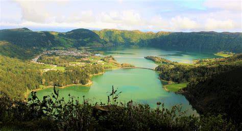 kaart van Ponta Delgada en Sete Cidades