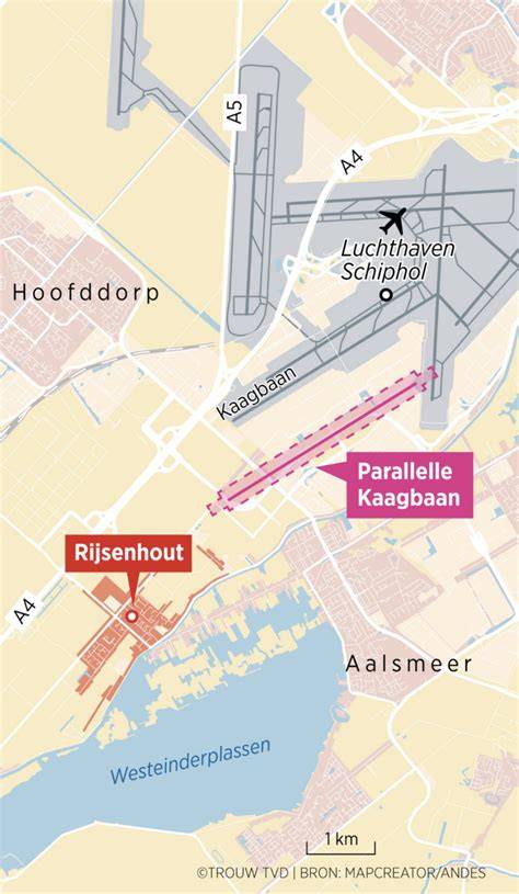 Schiphol-gebiedkaart en faciliteiten