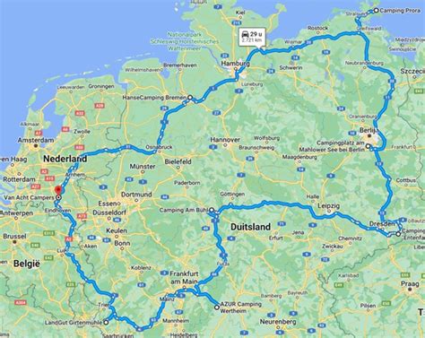 inzichtelijke kaart met autosnelwegen door Duitsland