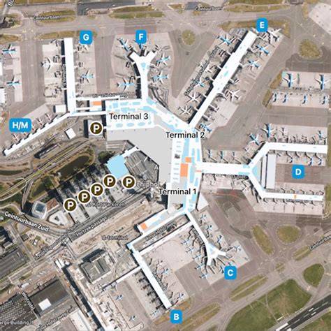 Amsterdam Schiphol transportkoppelingen kaart