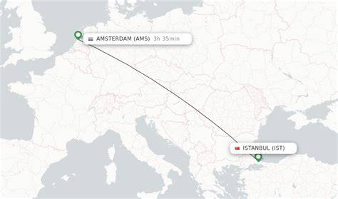 Infographic: Istanbul naar Amsterdam vluchtroutes