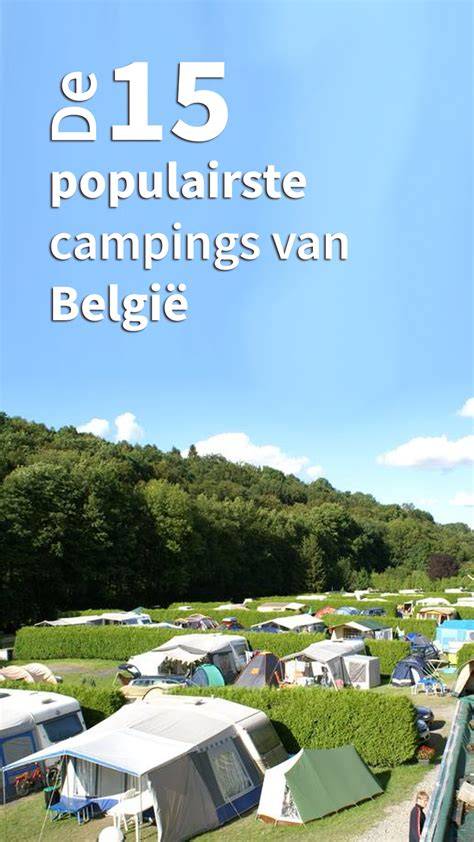 Topkaart van populairste campings in België